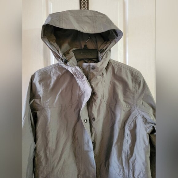 NWT L.L. Bean Women's H2OFF Rain Jacket PrimaLoft-Lined Ashpalt Gray Size Small - Picture 2 of 14